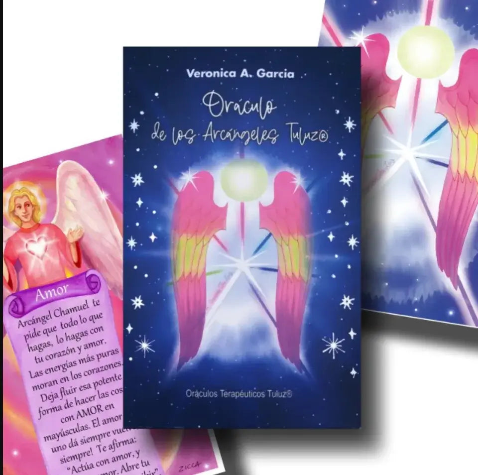 cartas oraculares con ángeles y portales, pertenecientes al Oráculo de los Arcángeles Tuluz©