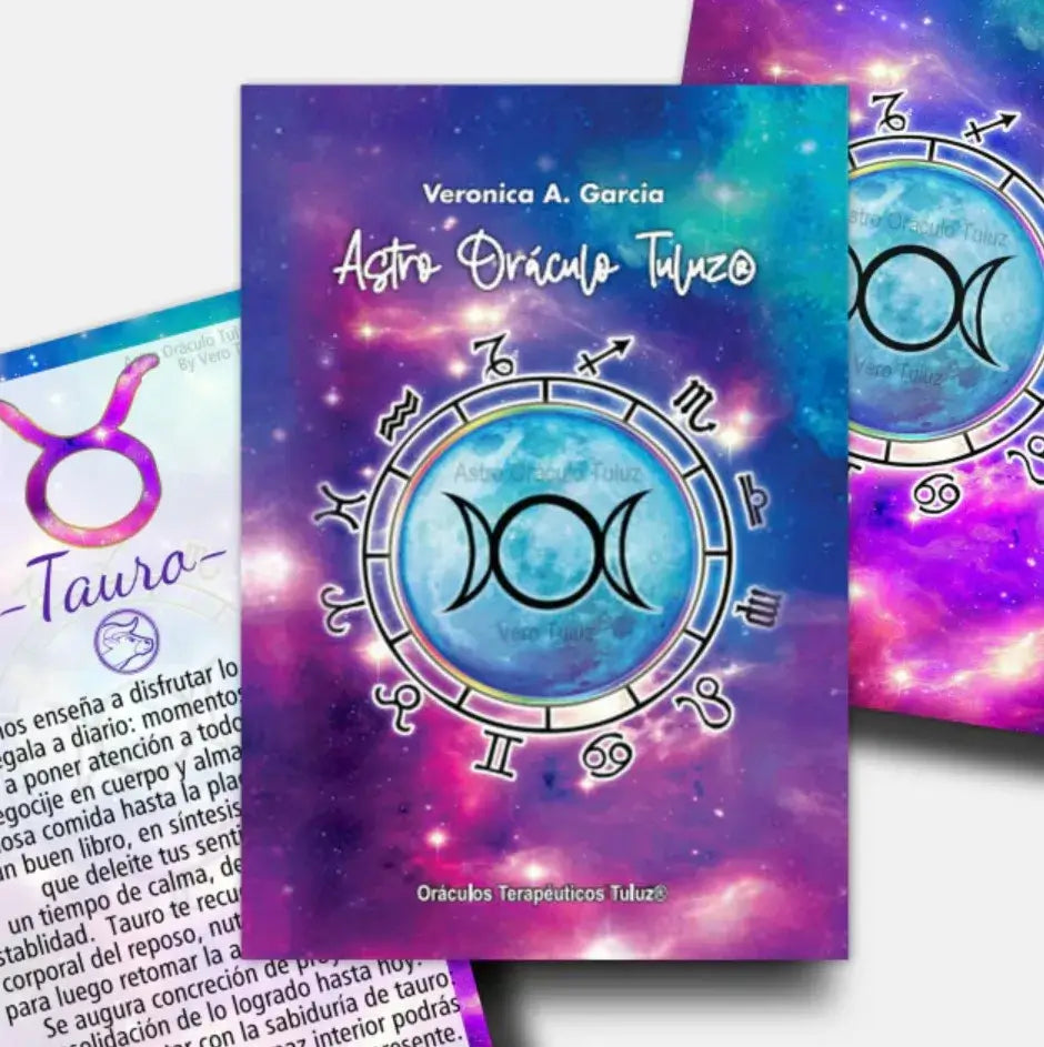 cartas y mazo con colores tipo nebulosa, del Oráculo Astro Tuluz©